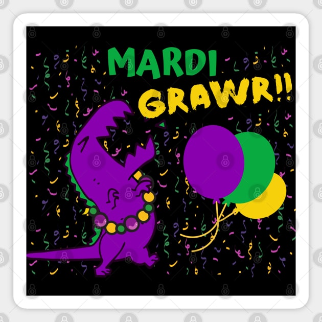 Mardi Grawr - Kids Mardi Gras design Magnet by apparel.tolove@gmail.com